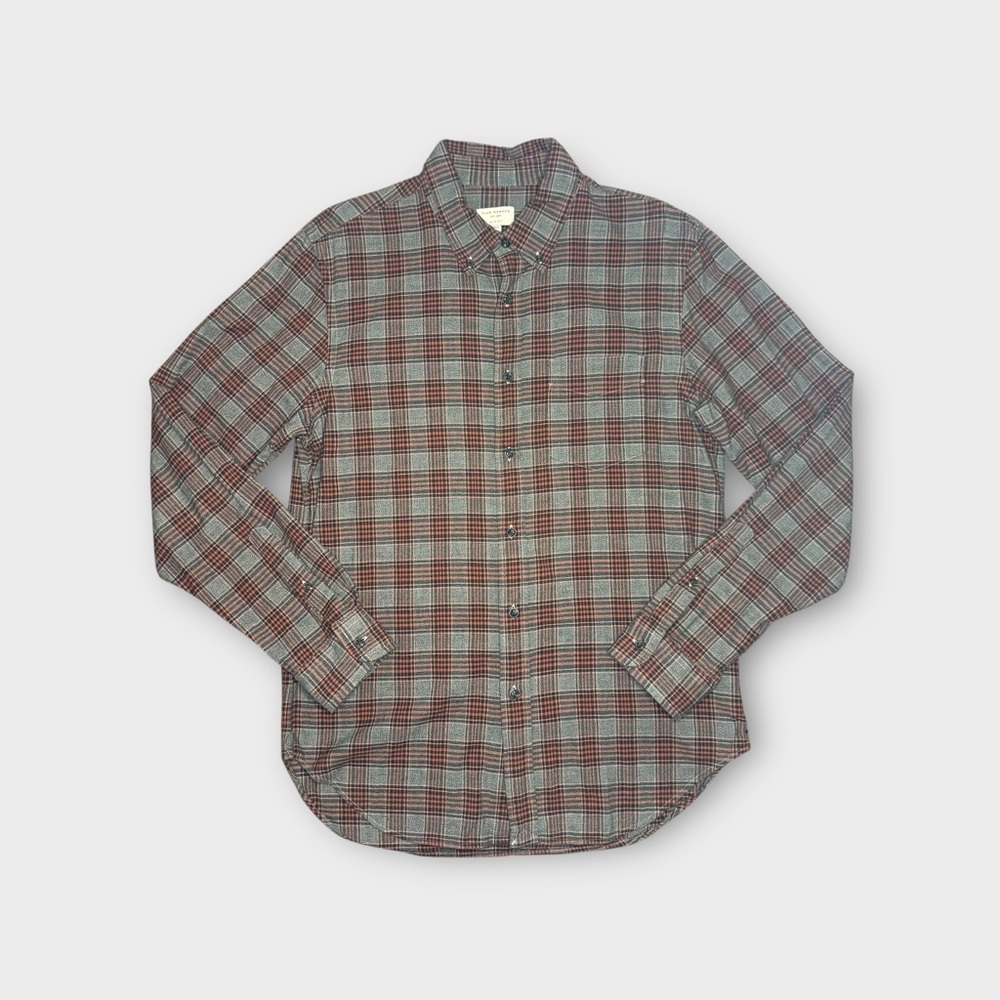 Club Monaco Plaid Flannel Slim Fit Button Down Shirt